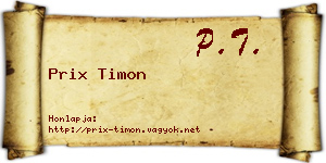 Prix Timon névjegykártya